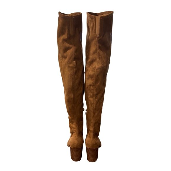 Marc Fisher LTD Brown Suede Over-The-Knee Boots Womens Size 9.5 - Picture 5 of 9